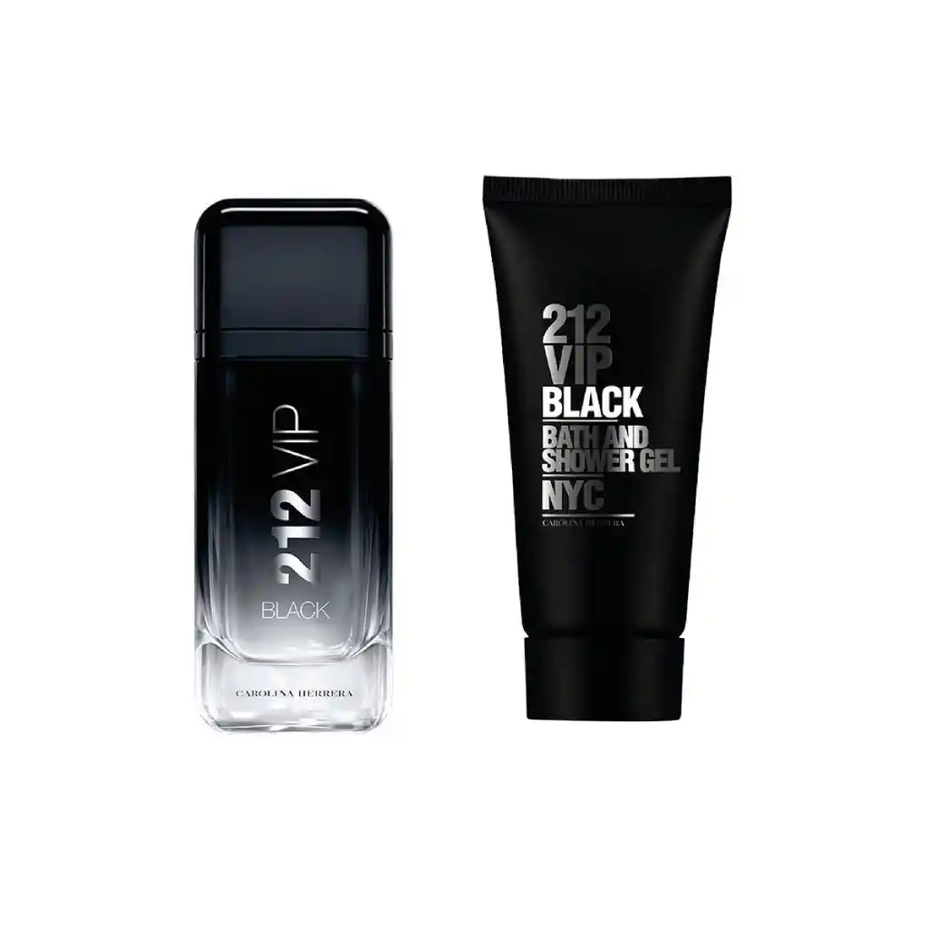 Carolina Herrera Set Perfume Vip Black + After Shower Hombre 212