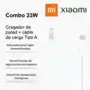 Cargador Xiaomi Carga Rápida 33w Cable Usb-c- Blanco