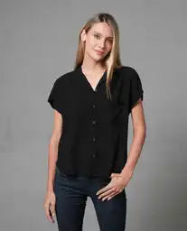 Camisa Mujer Negro L 210 G050_NEG194004 Rifle