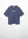 Camiseta Urban Azul Talla 12 Niños Mango