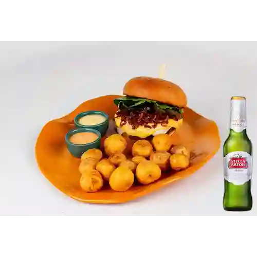 Combo Necio Burger + Cerveza Stella Artois Bot. 330ml