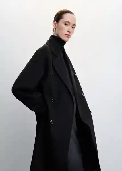 Abrigo Picarol Negro Talla S Mujer Mango