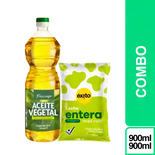 Combo Frescampo Aceite Vegetal + Leche Entera Uht exito