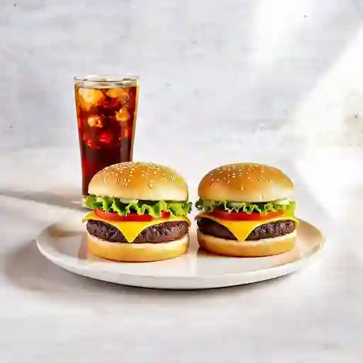Dos hamburguesas más gaseosa