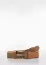 Cinturón Suede Beige Talla 90 Hombre Mango