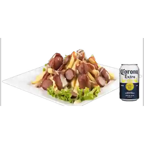 Combo Salchipapas + Corona Cold