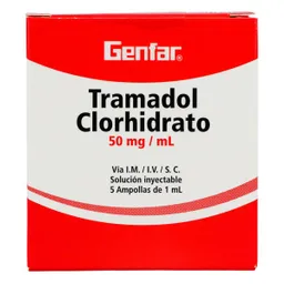 Genfar Tramadol Clorhidrato Solución Inyectable (50 mg)