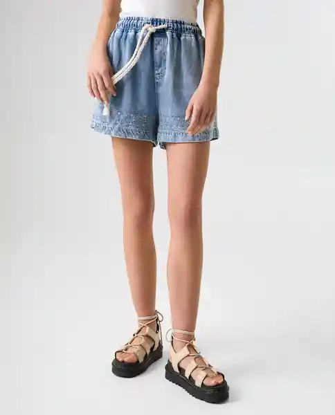 Short Mujer Azul Talla 10 352G001_AZU114604 Americanino