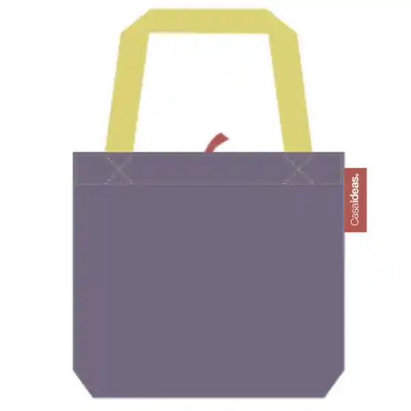 Bolsa Market Algodón Lisa Gris M Casaideas