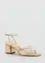 Sandalias Lana Oro Talla 39 Mujer Mango