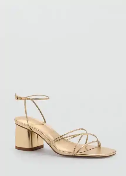 Sandalias Lana Oro Talla 39 Mujer Mango