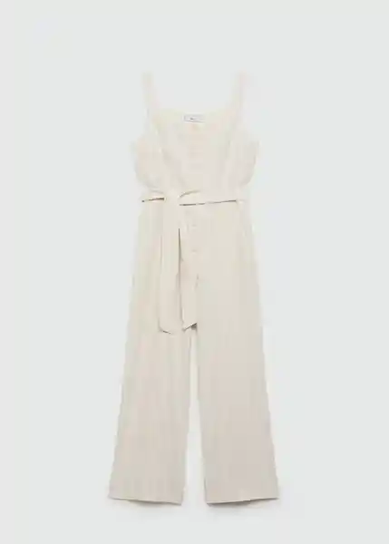 Enterizo Lola Off White Talla L Mujer Mango