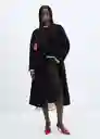 Abrigo Gauguin Negro Talla 18 Mujer Mango
