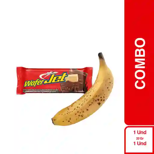 Combo Jet Galleta Wafer Con Chocolate + Banano Criollo