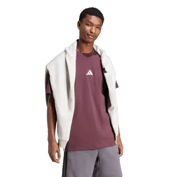 Adidas Camiseta 3S Sj Manga Corta Lifestyle Hombre Rojo Talla M