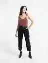  Camiseta Mujer Cafe Acerbo Ultraoscuro Talla M Naf-Naf 
