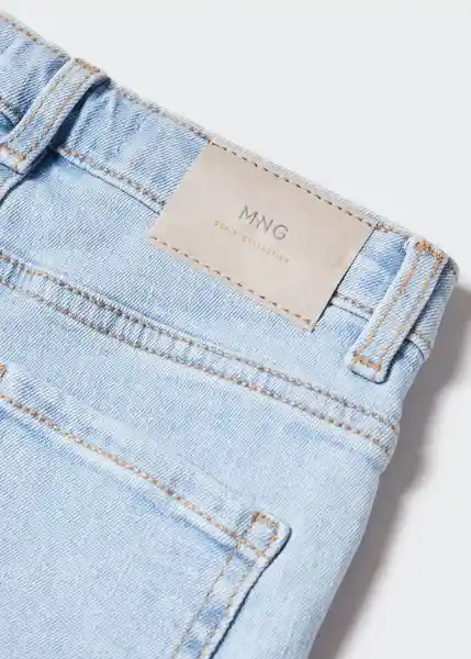 Short Chip Tejano Claro Talla 07 Niñas Mango