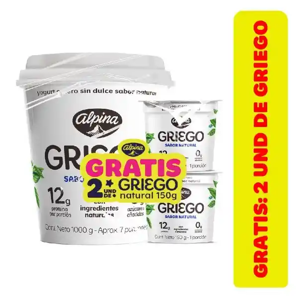 Alpina Yogurt Griego Natural + Alpina Yogurt Griego Natural