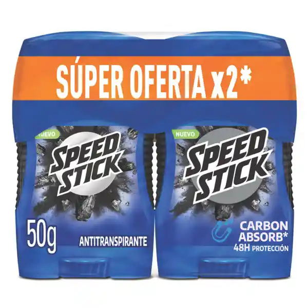 Colgate Desodorante Speed Stick Carbón Absorb Barra Hombre