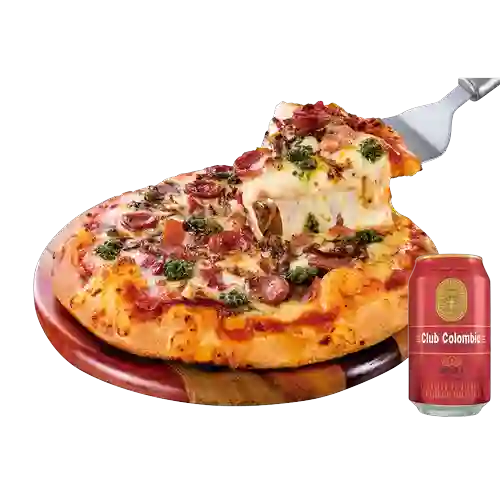 Combo Pizza Ámsterdan + Club col. Roja Lta 330ml