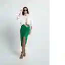 Falda Uni Mujer Verde Tolima Oscuro Talla 6 442F330 Naf Naf