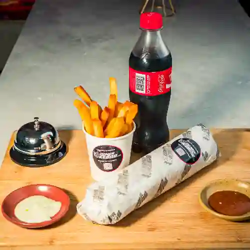 Kebab Criollo + Papitas y Gaseosa 400ml