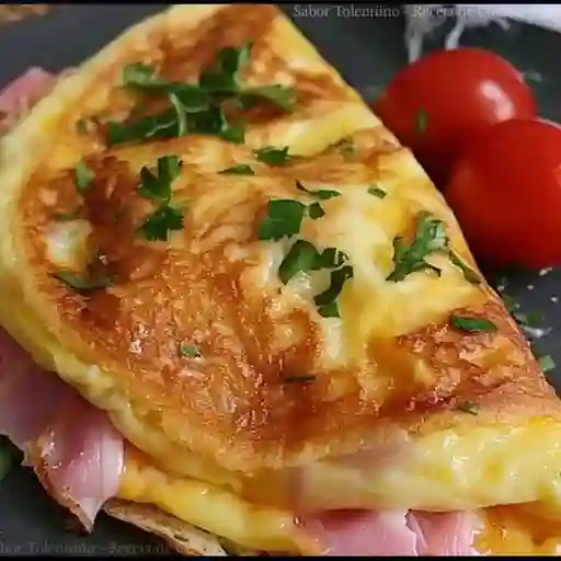 Omelette jamón y queso
