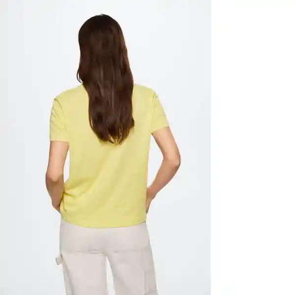 Camiseta Luki Amarillo Pastel Talla Xs Mujer Mango