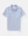 Camisa Hombre Azul Talla SMALL 2728400 American Eagle