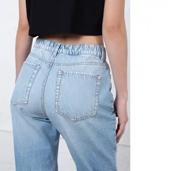 Jean Jack Mujer Azul Indigo Claro Talla 10 492E301 Naf Naf