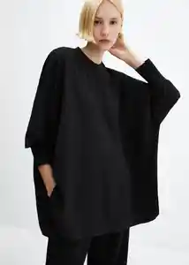 Buzo Sudadera Bubble-a Negro Talla M Mujer Mango