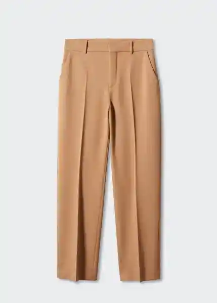 Pantalón Greta Camel Talla 52 Mujer Mango