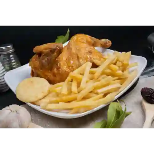 Medio Pollo Frito con Francesa