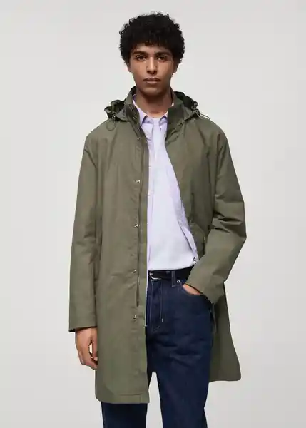 Chaqueta Parka Parko Khaki Talla S Hombre Mango