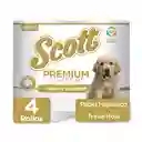 Papel Higiénico Scott Premium Comfort Triple Hoja Rollos 4 Und