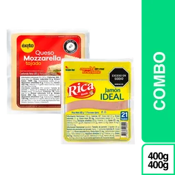 Combo exito Queso Mozzarella Ta + Rica Rondo Jamon Ideal 96