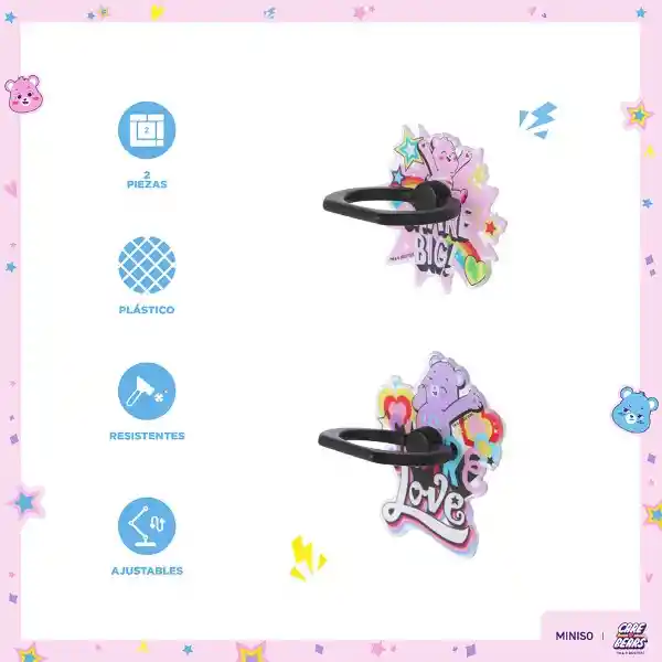 Soporte Teléfono Anillo Care Bears Miniso