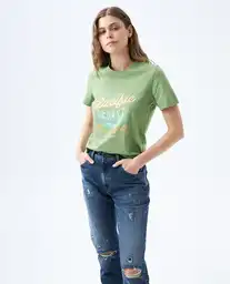  Camiseta Mujer Verde Talla Xs 602E001 AMERICANINO 