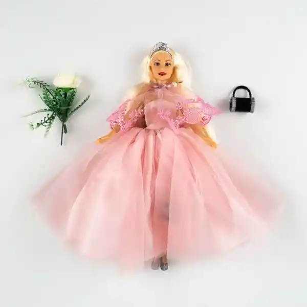 Maypa Muñeca Fashion Princesa Rubia Rosado 28 x 6 cm