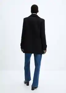 Abrigo Proa Negro Talla 24 Mujer Mango