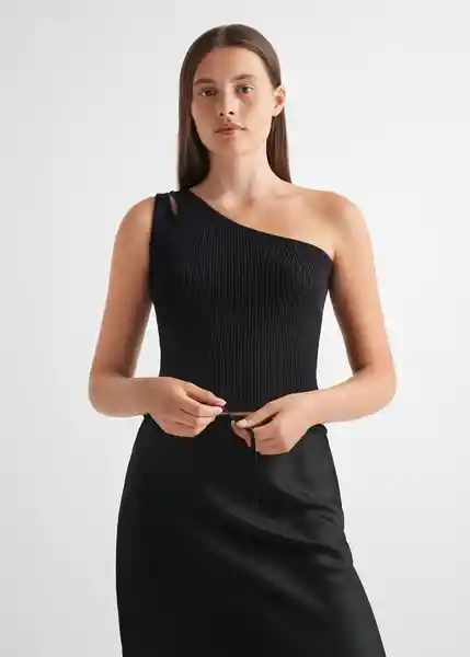 Falda Satin Negro Talla 18 Teen Niñas Mango