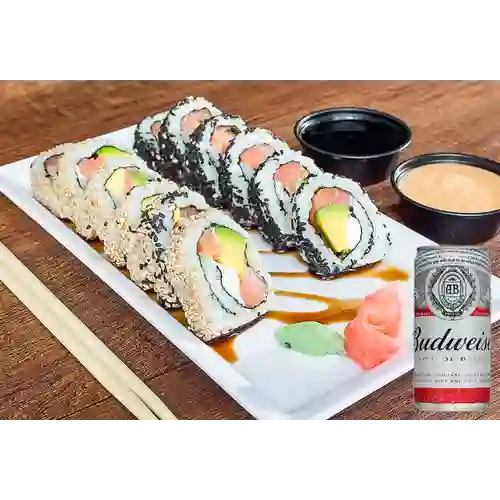 Combo Sushi Philadelphia + Budweiser 265 ml