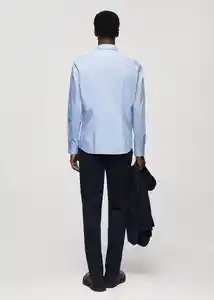 Camisa Palmar Celeste Talla M Hombre Mango