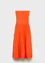 Vestido Luigi Naranja Talla S Mujer Mango