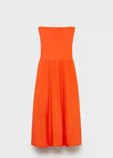Vestido Luigi Naranja Talla S Mujer Mango
