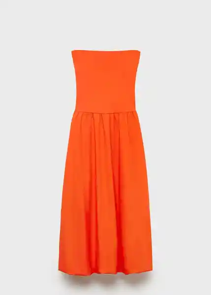 Vestido Luigi Naranja Talla S Mujer Mango