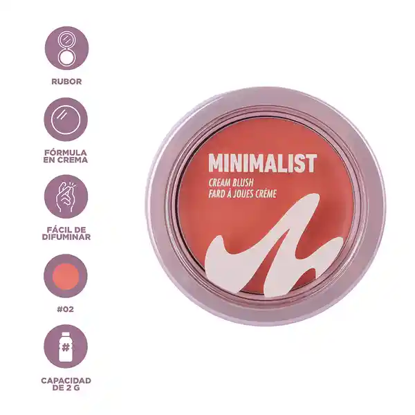 Rubor en Crema Serie Minimalist 02 Miniso