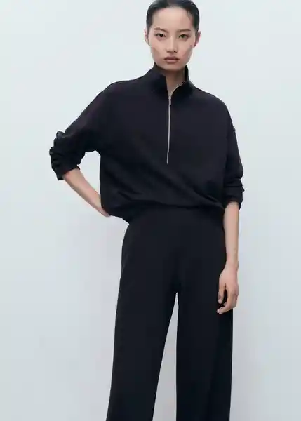 Pantalón Picol Navy Talla S Mujer Mango