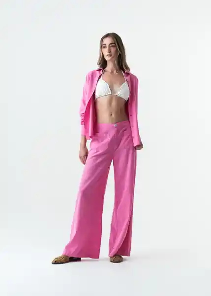 Camisa Sami Mujer Rosa Dulce Medio Talla M 013G358 Naf Naf