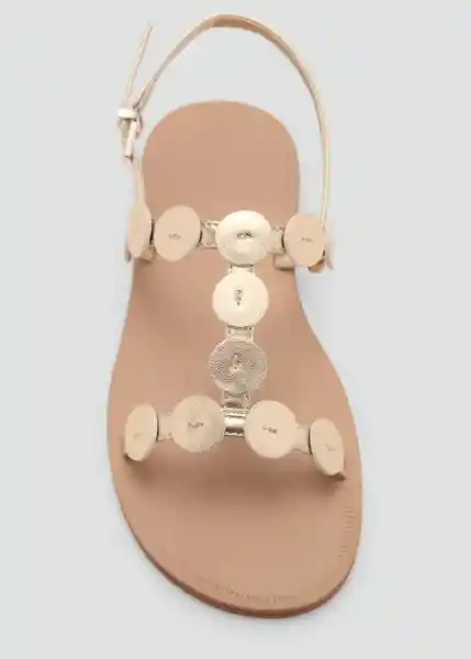 Sandalias Nati Oro Talla 34 Niñas Mango